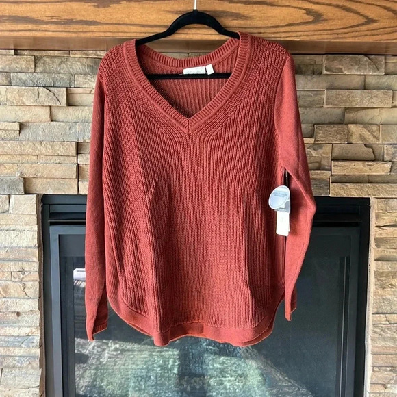 NWT RD Style Knit Womens Sweater Rust Color Size XXL - Picture 7 of 16